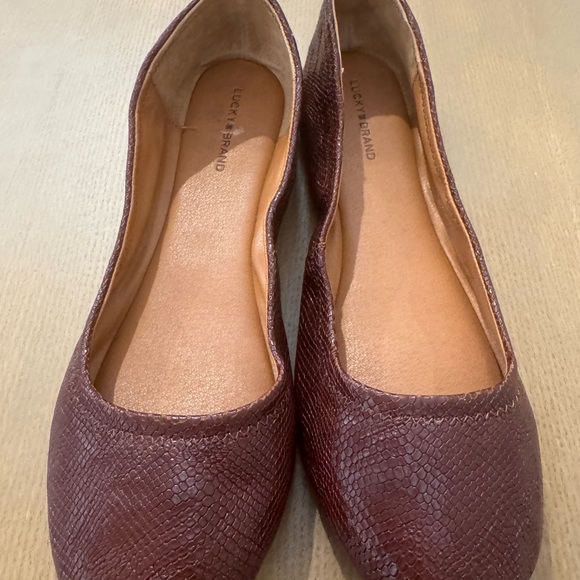 Lucky Brand Emmie Brown Textured Women's Ballet Flats Size 11M NWOT - Picture 8 of 9